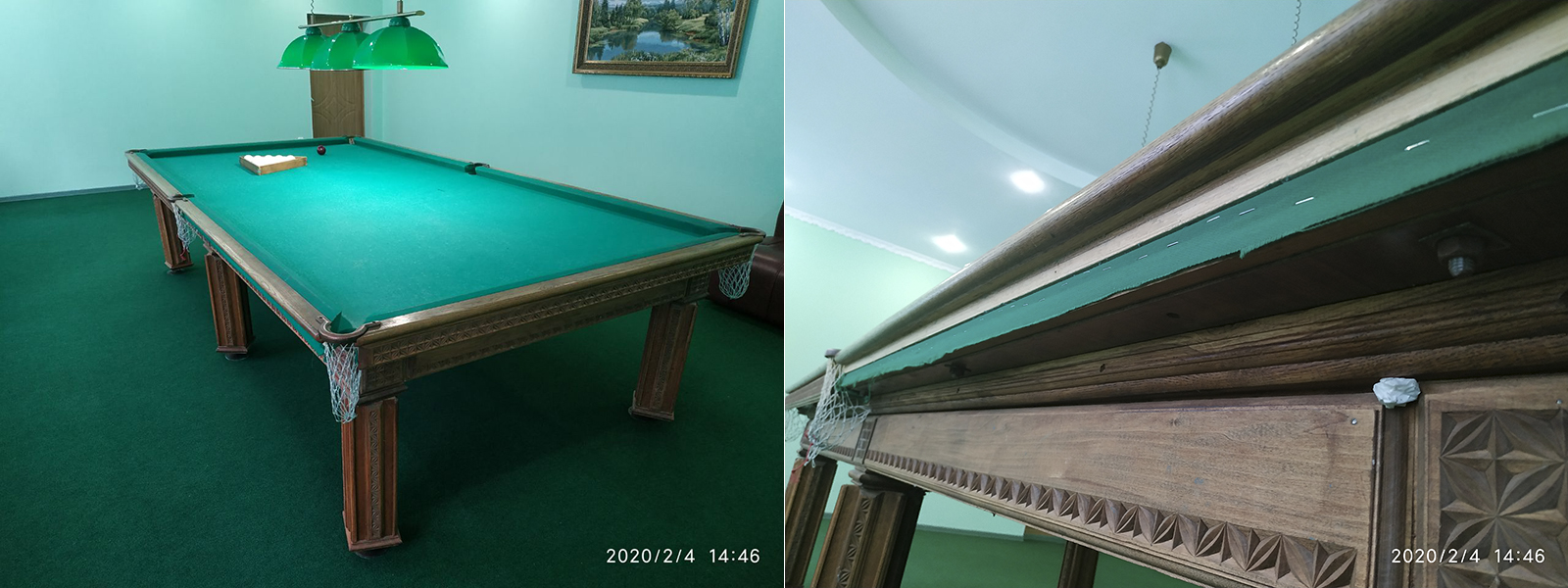 Перетяжка бильярдного стола в Казани - расчет стоимости по фото