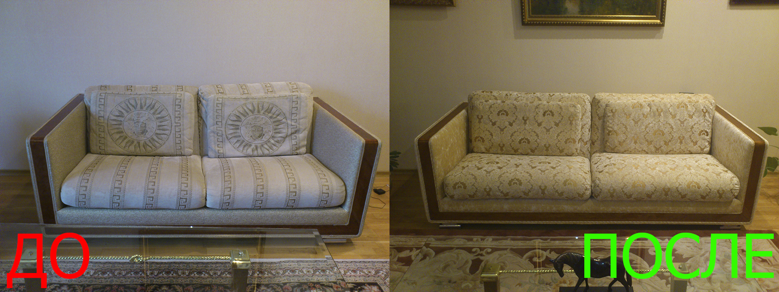 Перетяжка дивана в Казани в мастерской и на дому, выезжаем после звонка
